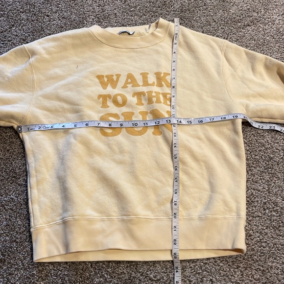 Sandro Paris Yellow Sweatshirt Walk to the Sun Size 0 - Picture 9 of 9